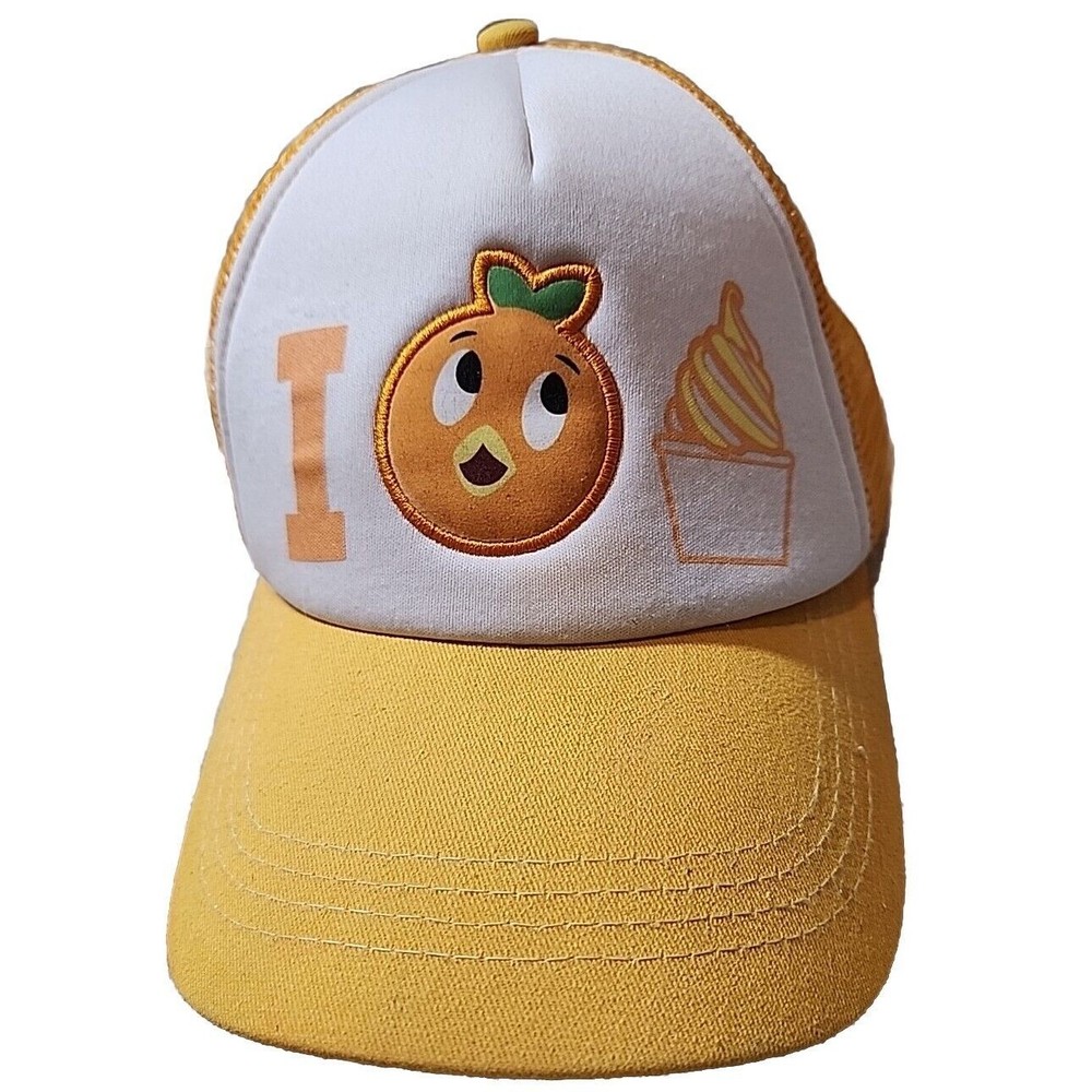 Disney Parks Orange Bird Dole Whip Baseball Trucker Hat Cap Adult Embroidered